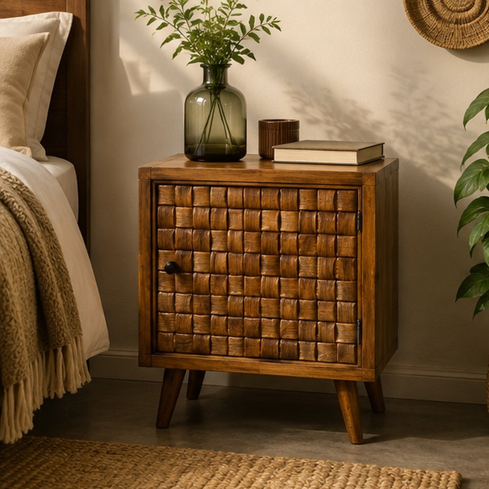Woven Front Storage Cabinet - Image 3