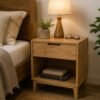 Open-Cubby Bedside Table