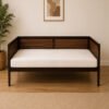 Rattan Panel Wooden Daybed Sofa