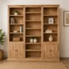 Three-Section Wooden Display Bookcase