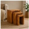 Natural Cube Nesting Tables