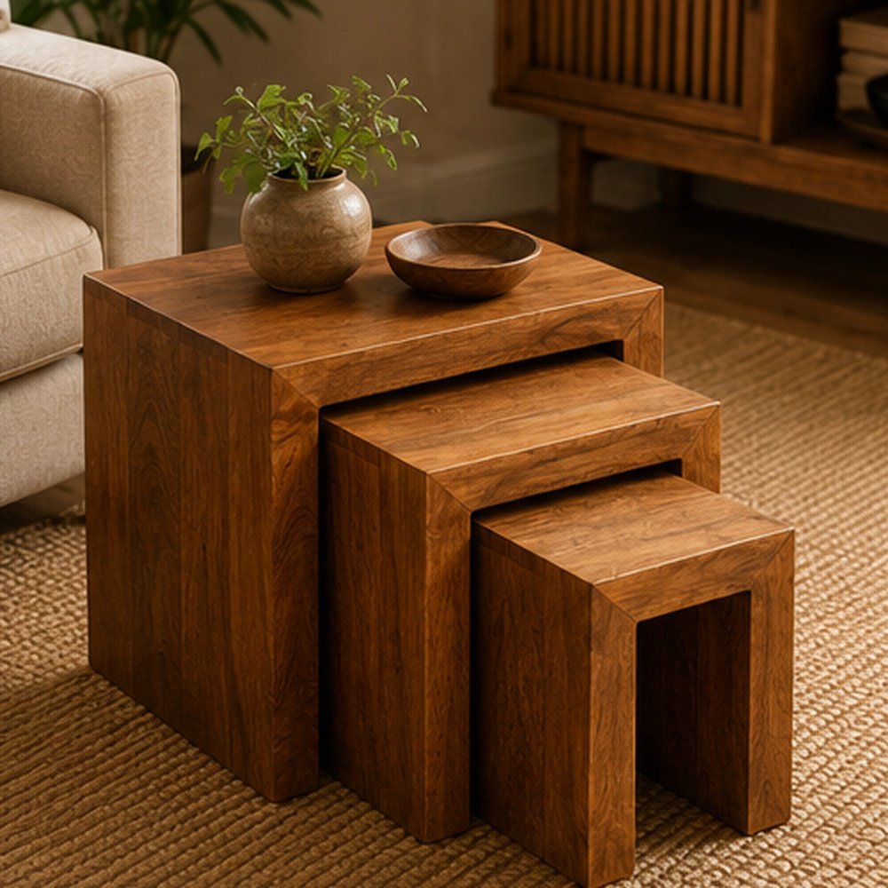 Solid Wood Nesting Tables