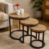 Carved Round Nesting Tables