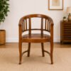 Barrel Back Wooden Chair