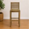 Slatted Wood Bar Chair