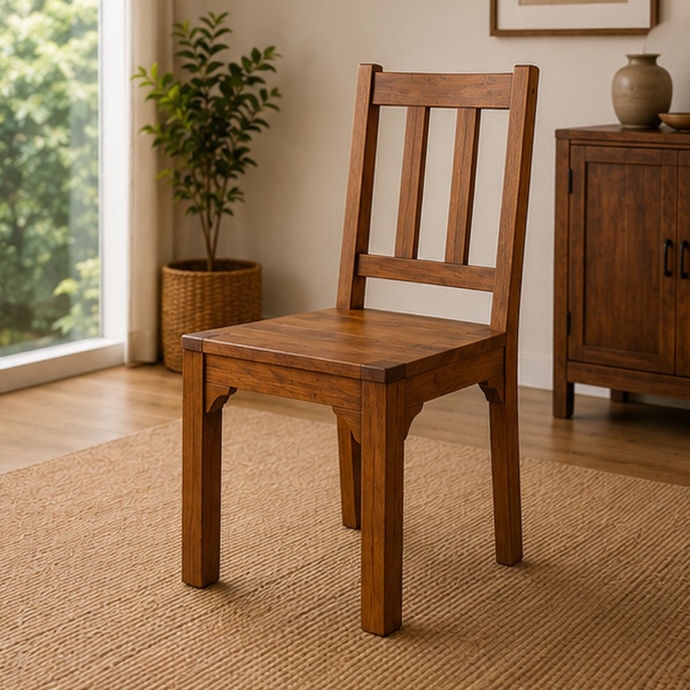 Classic Slatted Dining Chair - Image 2