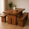 Rustic Solid Wood Dining Table Set