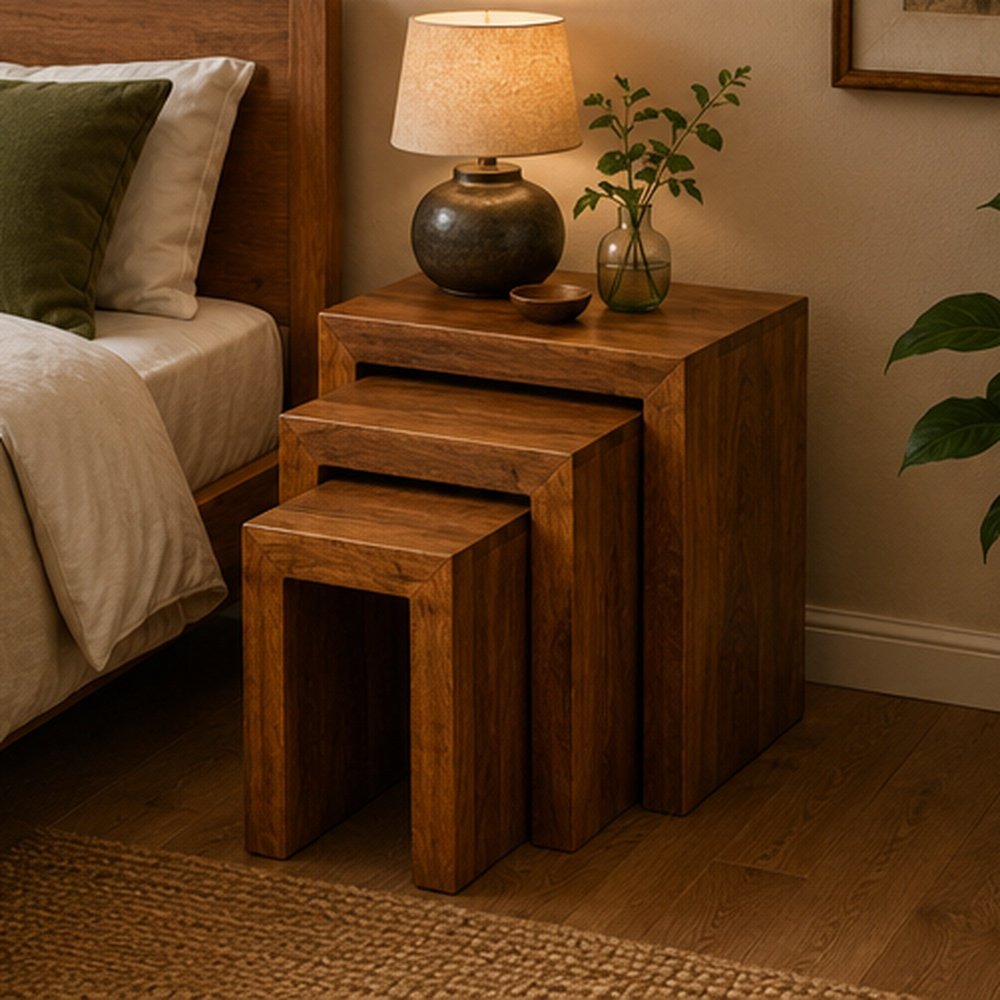 Solid Wood Nesting Tables - Image 3