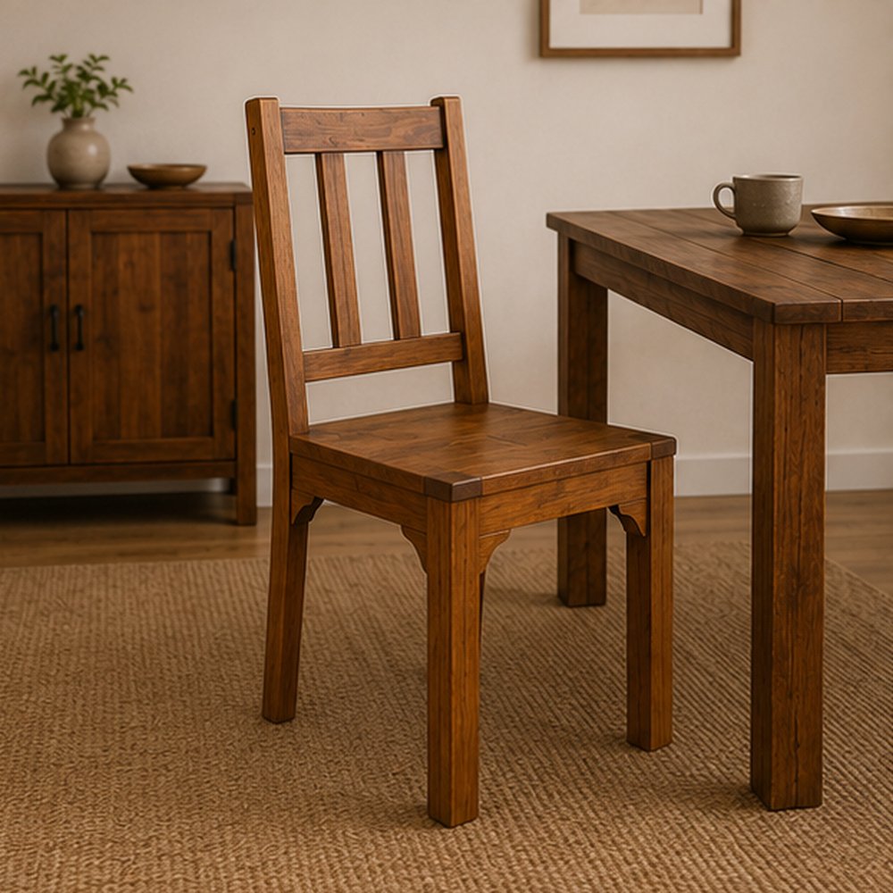 Classic Slatted Dining Chair - Image 3