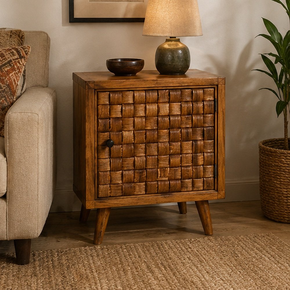 Woven Front Storage Cabinet - Image 2