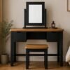 Black & Oak Vanity Set