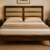 Cane Panel Wooden Bed
