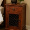 Lattice Door Bedside Table