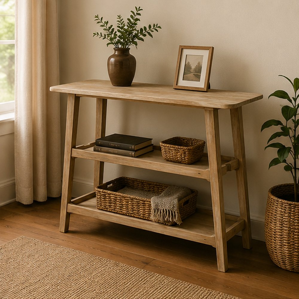 Light Wood Three-Tier Console - Image 2