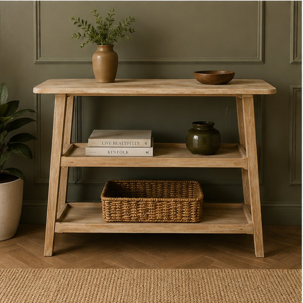 Light Wood Three-Tier Console - Image 3