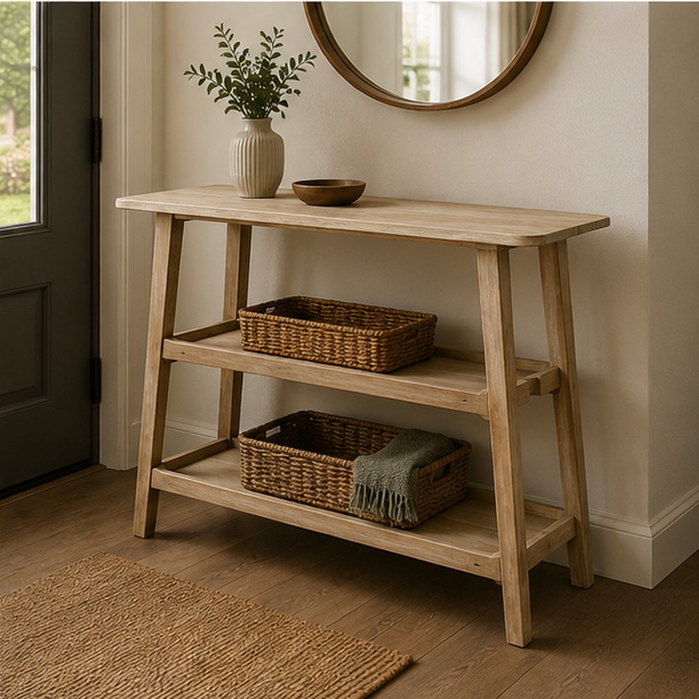 Light Wood Three-Tier Console - Image 4