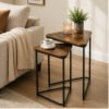 Walnut Frame Nesting Tables