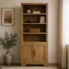 Natural Wood Storage Bookcase