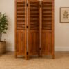 Slatted Three-Panel Screen