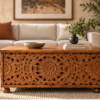 Aarav Hand-Carved Coffee Table